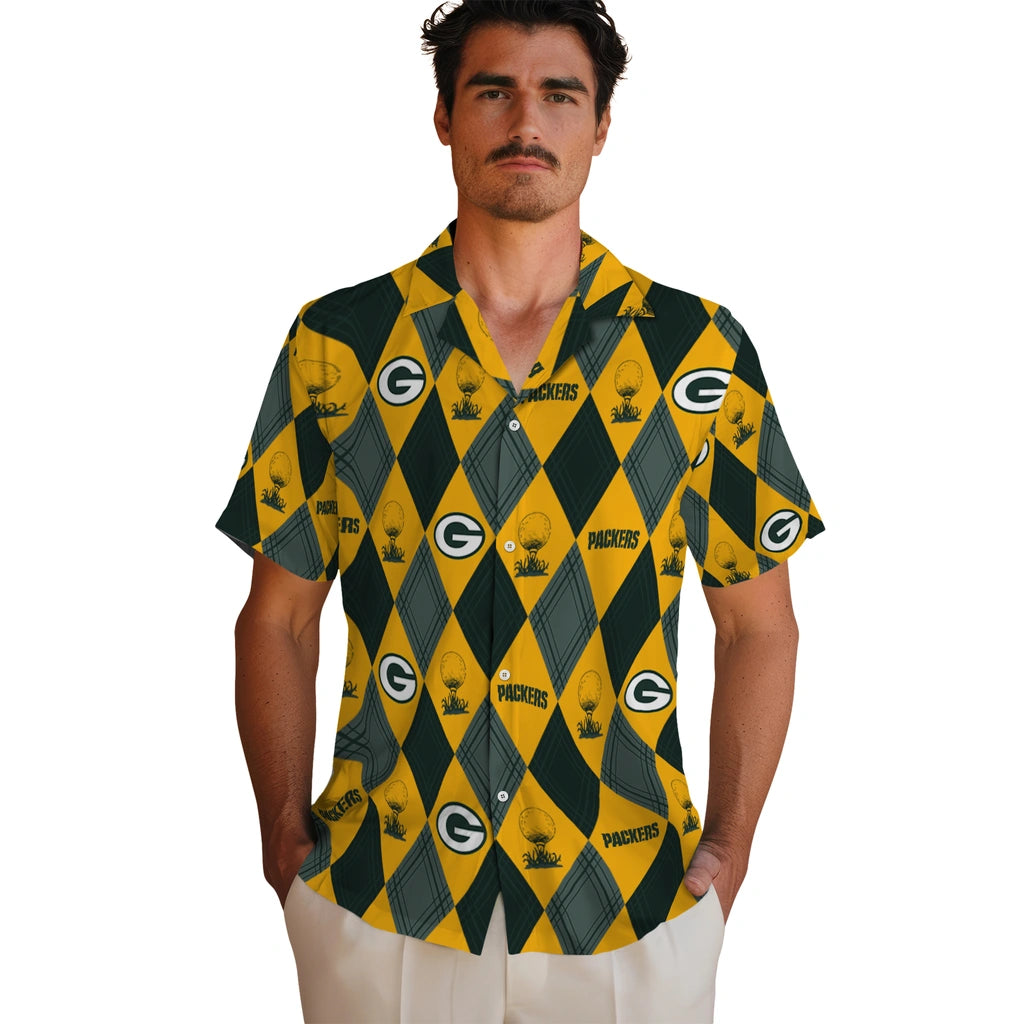 Green Bay Packers Hawaiian Shirt - Golfing Plaid | Moonbestprint
