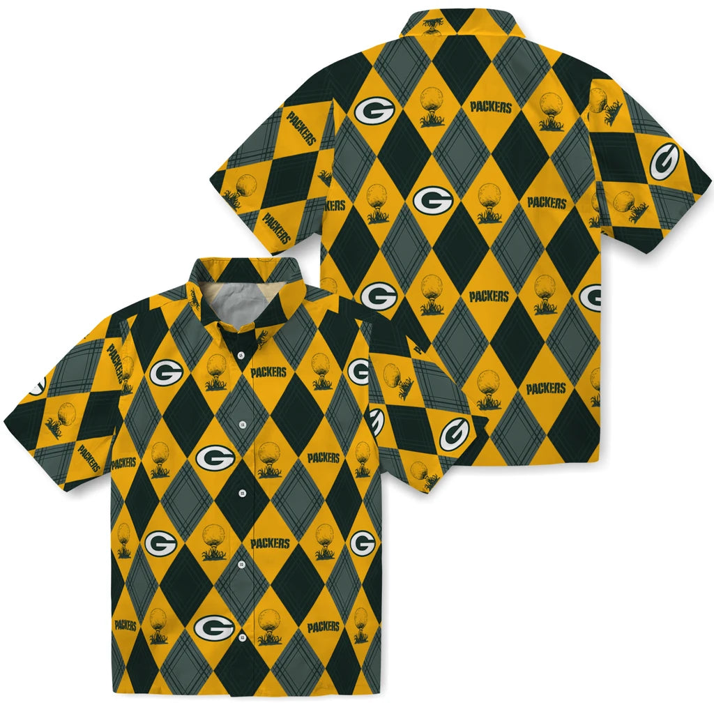 Green Bay Packers Hawaiian Shirt - Golfing Plaid | Moonbestprint
