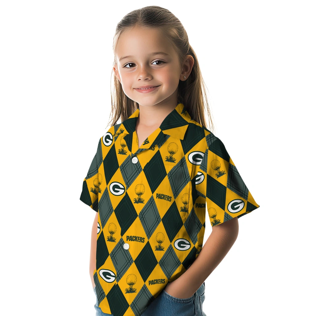 Green Bay Packers Hawaiian Shirt - Golfing Plaid | Moonbestprint