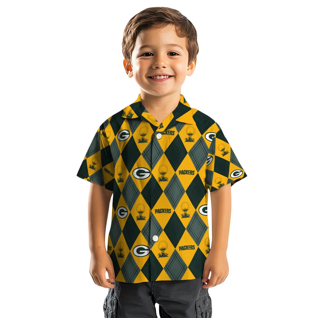 Green Bay Packers Hawaiian Shirt - Golfing Plaid | Moonbestprint