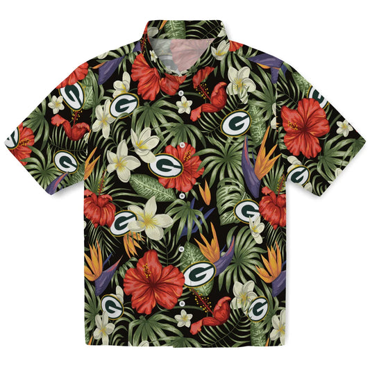 Green Bay Packers Hawaiian Shirt - Hawaii Floral Hibiscus | Moonbestprint