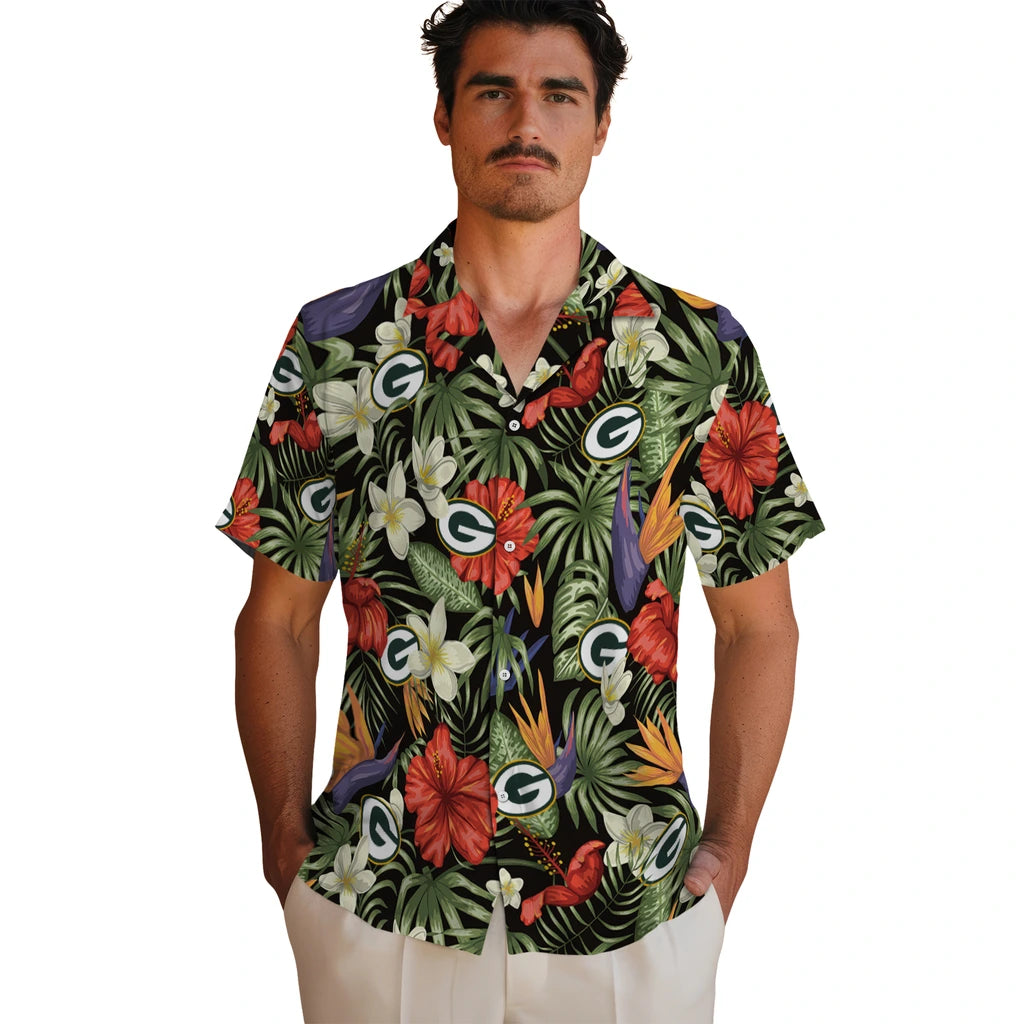 Green Bay Packers Hawaiian Shirt - Hawaii Floral Hibiscus | Moonbestprint