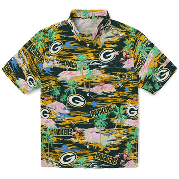 Green Bay Packers Hawaiian Shirt - Hawaii Island | Moonbestprint