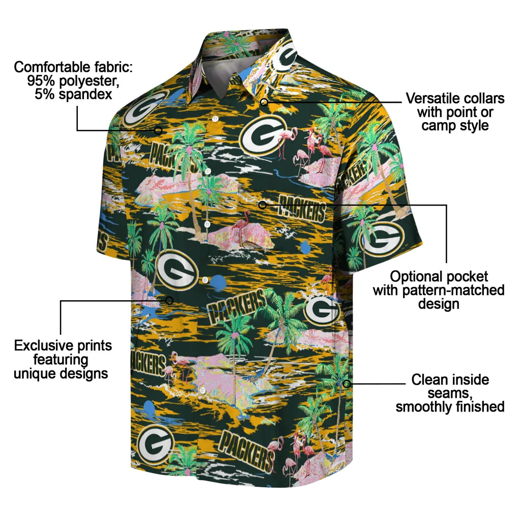 Green Bay Packers Hawaiian Shirt - Hawaii Island | Moonbestprint