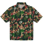 Green Bay Packers Hawaiian Shirt - Hawaiian Girls Design | Moonbestprint