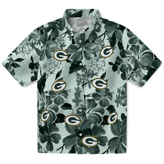 Green Bay Packers Hawaiian Shirt - Hibiscus Arrangement | Moonbestprint