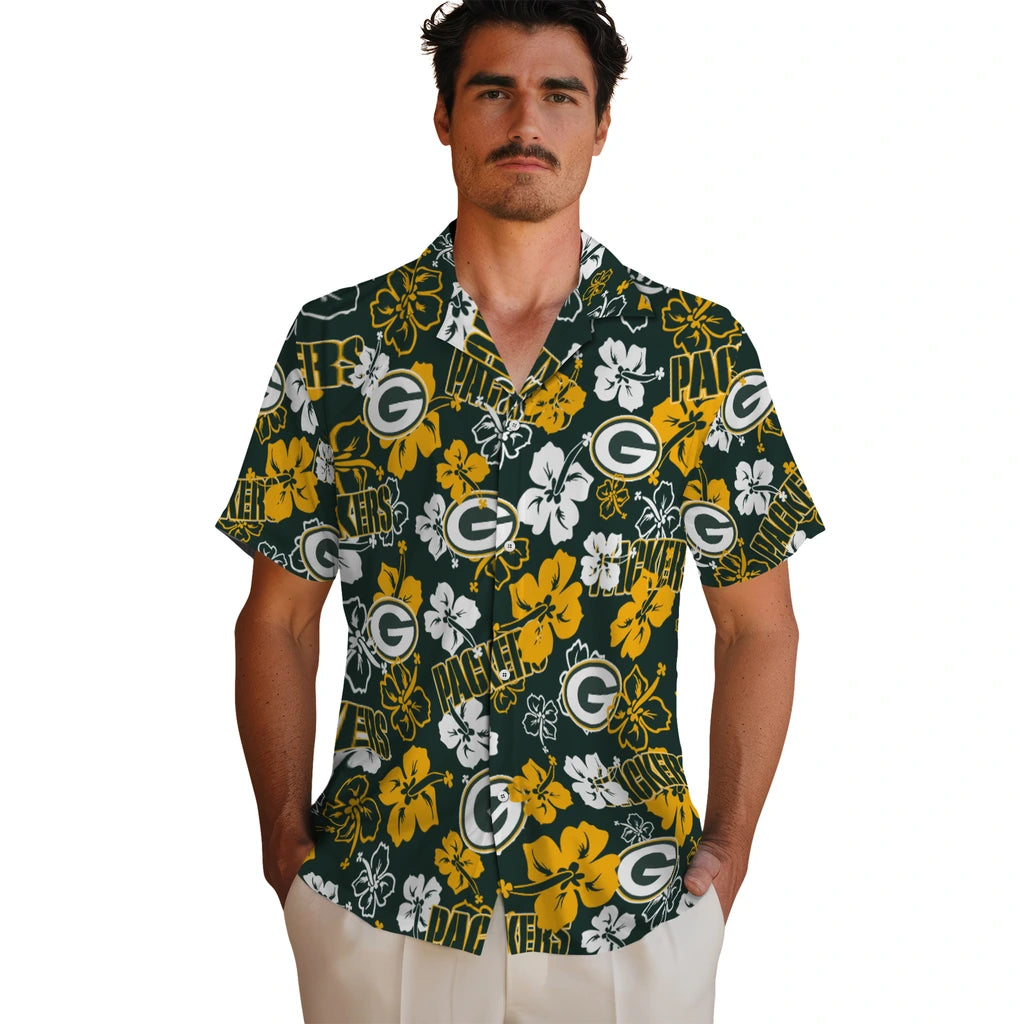 Green Bay Packers Hibiscus Bloom Hawaiian Shirt – Moonbestprint