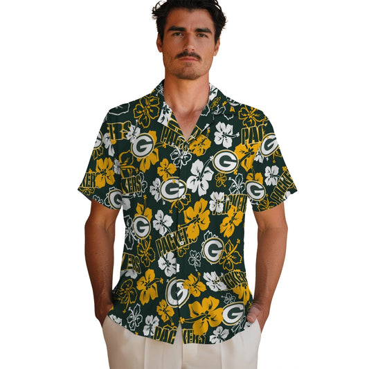 Green Bay Packers Hibiscus Bloom Hawaiian Shirt – Moonbestprint