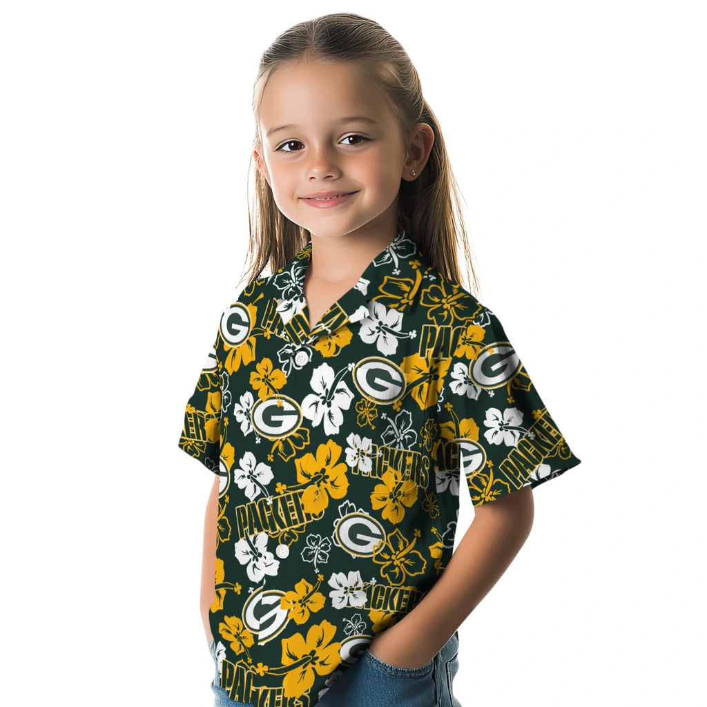 Green Bay Packers Hibiscus Bloom Hawaiian Shirt – Moonbestprint