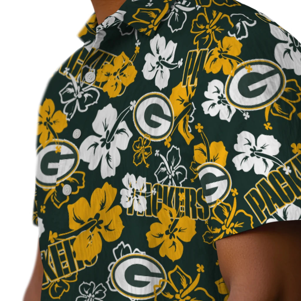 Green Bay Packers Hibiscus Bloom Hawaiian Shirt – Moonbestprint