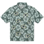Green Bay Packers Hawaiian Shirt - Hibiscus Cluster | Moonbestprint