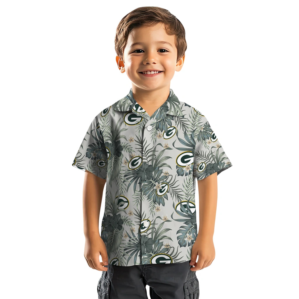 Green Bay Packers Hawaiian Shirt - Hibiscus Designs | Moonbestprint