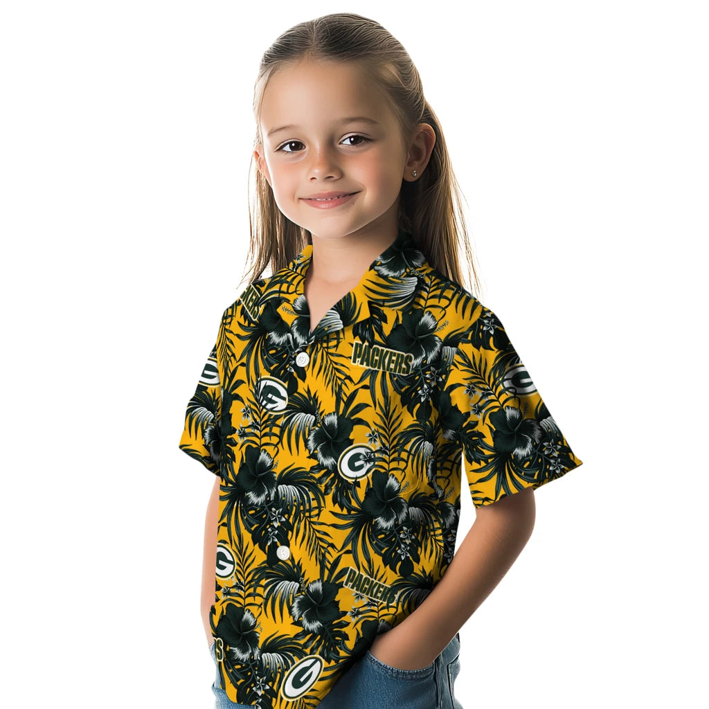 Green Bay Packers Hawaiian Shirt - Hibiscus Exotic | Moonbestprint