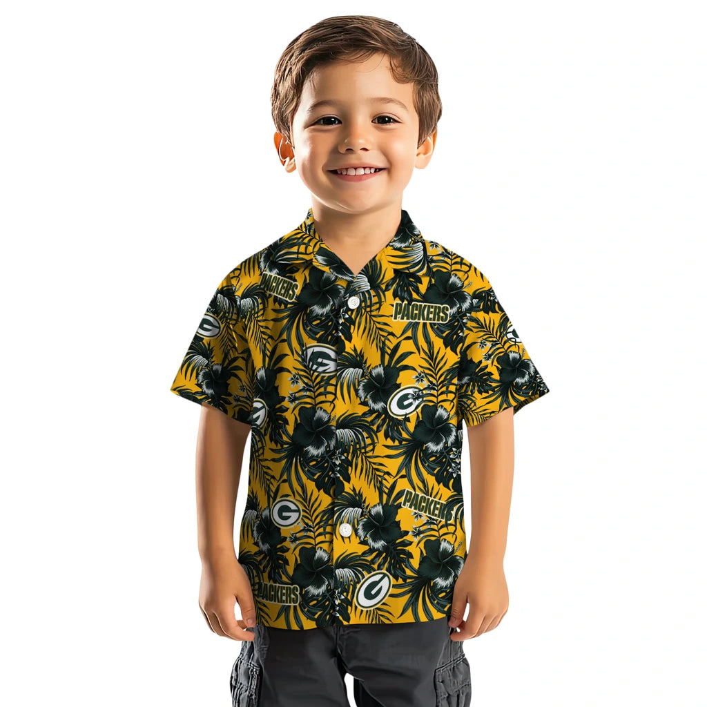 Green Bay Packers Hawaiian Shirt - Hibiscus Exotic | Moonbestprint