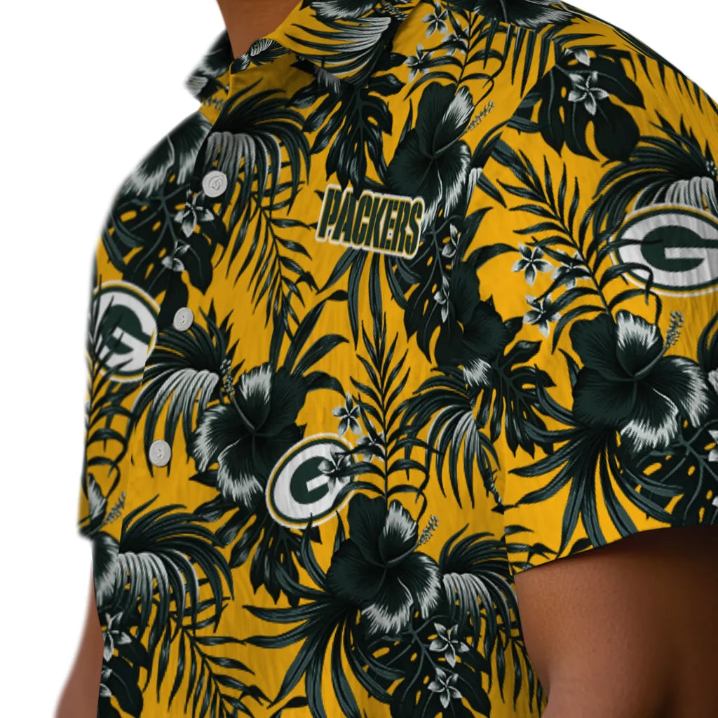 Green Bay Packers Hawaiian Shirt - Hibiscus Exotic | Moonbestprint