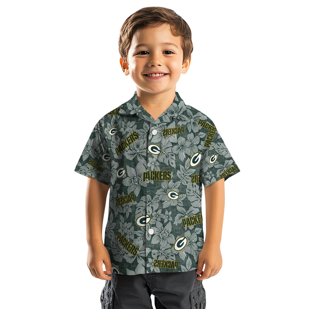 Green Bay Packers Hawaiian Shirt - Hibiscus Oasis | Moonbestprint