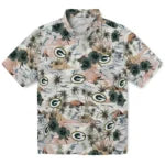 Green Bay Packers Hawaiian Shirt - Hibiscus Seaside | Moonbestprint