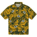 Green Bay Packers Hawaiian Shirt - Monstera Layer | Moonbestprint