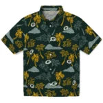 Green Bay Packers Hawaiian Shirt - Palm And Clouds | Moonbestprint
