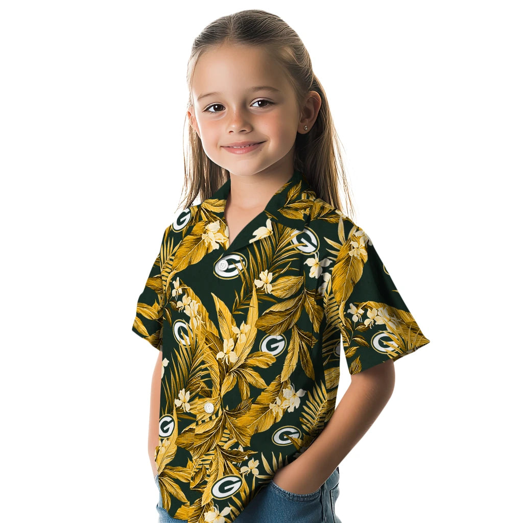 Green Bay Packers Hawaiian Shirt - Palm Leaves | Moonbestprint