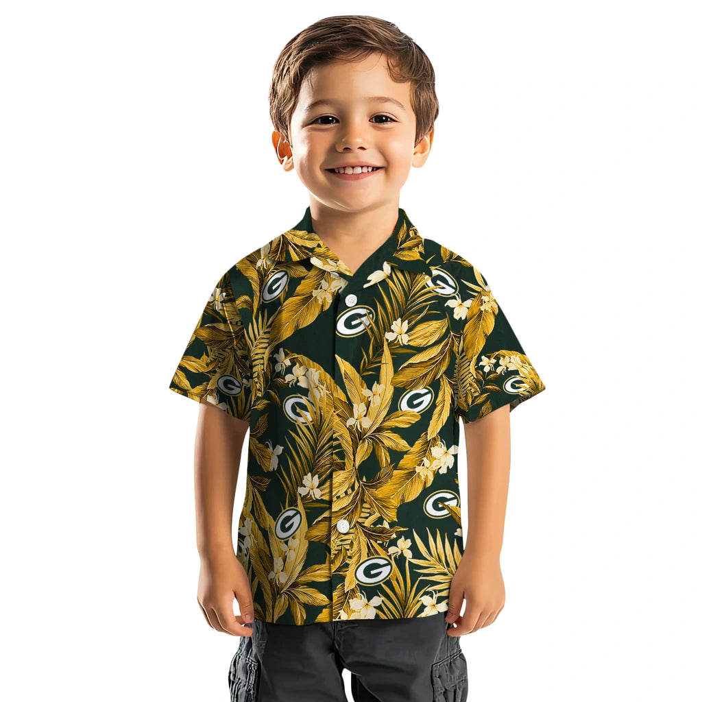 Green Bay Packers Hawaiian Shirt - Palm Leaves | Moonbestprint