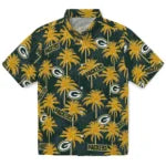 Green Bay Packers Hawaiian Shirt - Palm Tree Motif | Moonbestprint