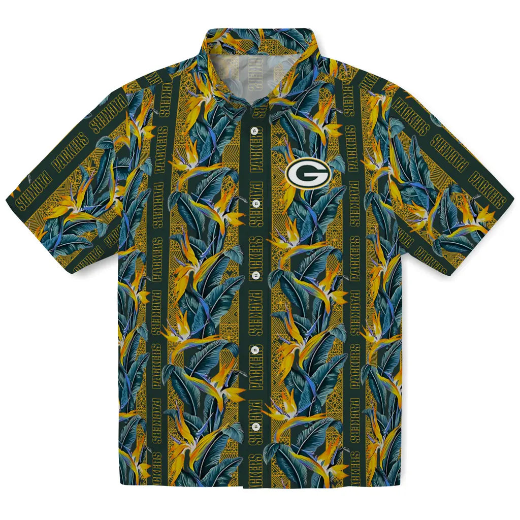 Green Bay Packers Hawaiian Shirt - Paradise Vines | Moonbestprint