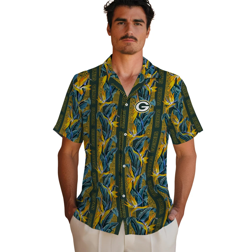 Green Bay Packers Hawaiian Shirt - Paradise Vines | Moonbestprint