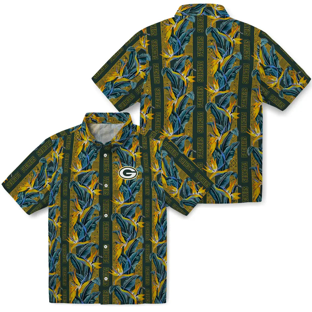 Green Bay Packers Hawaiian Shirt - Paradise Vines | Moonbestprint
