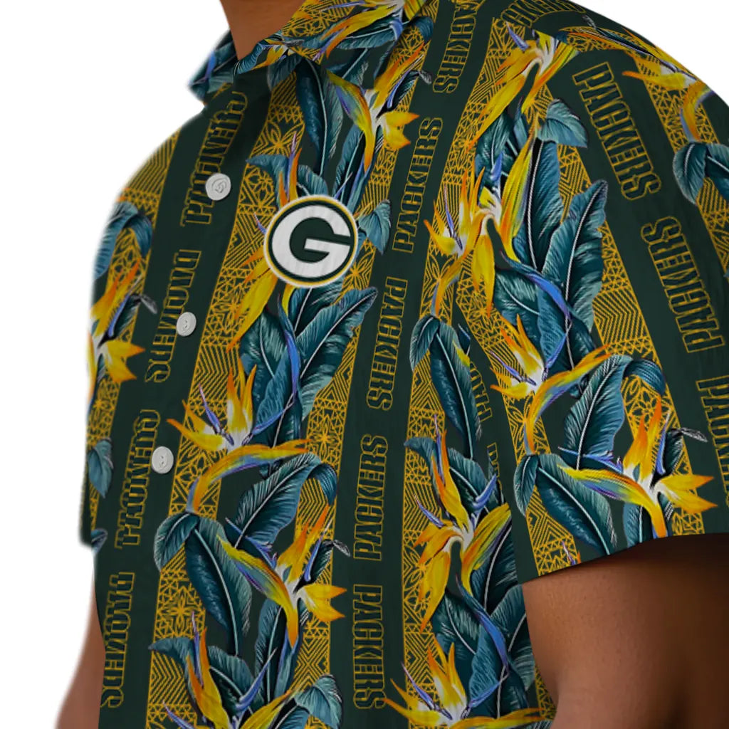Green Bay Packers Hawaiian Shirt - Paradise Vines | Moonbestprint