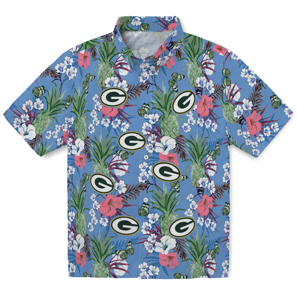 Green Bay Packers Hawaiian Shirt - Pineapple Bouquet | Moonbestprint