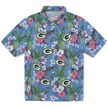 Green Bay Packers Hawaiian Shirt - Pineapple Bouquet | Moonbestprint