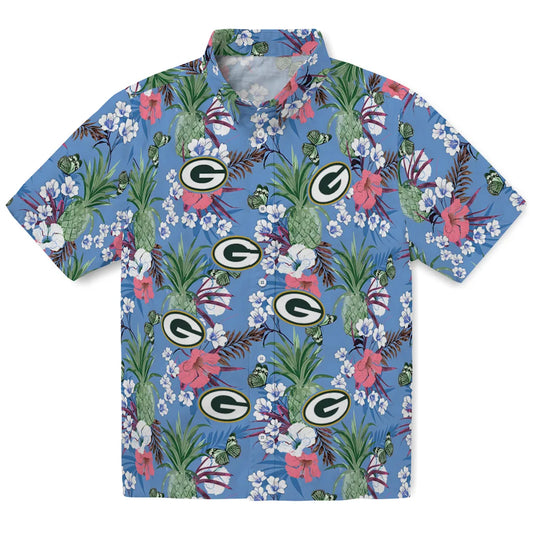 Green Bay Packers Hawaiian Shirt - Pineapple Bouquet | Moonbestprint