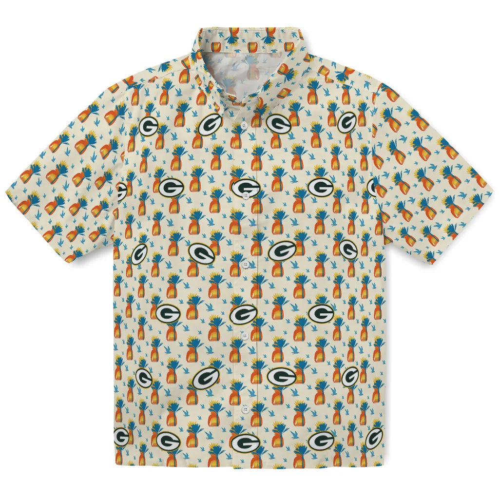 Green Bay Packers Hawaiian Shirt - Pineapple Delight | Moonbestprint