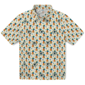 Green Bay Packers Hawaiian Shirt - Pineapple Delight | Moonbestprint