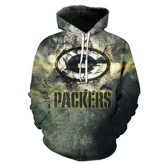Green Bay Packers Moss Green NFL 3D All Over Print Hoodie -Moonbestprint