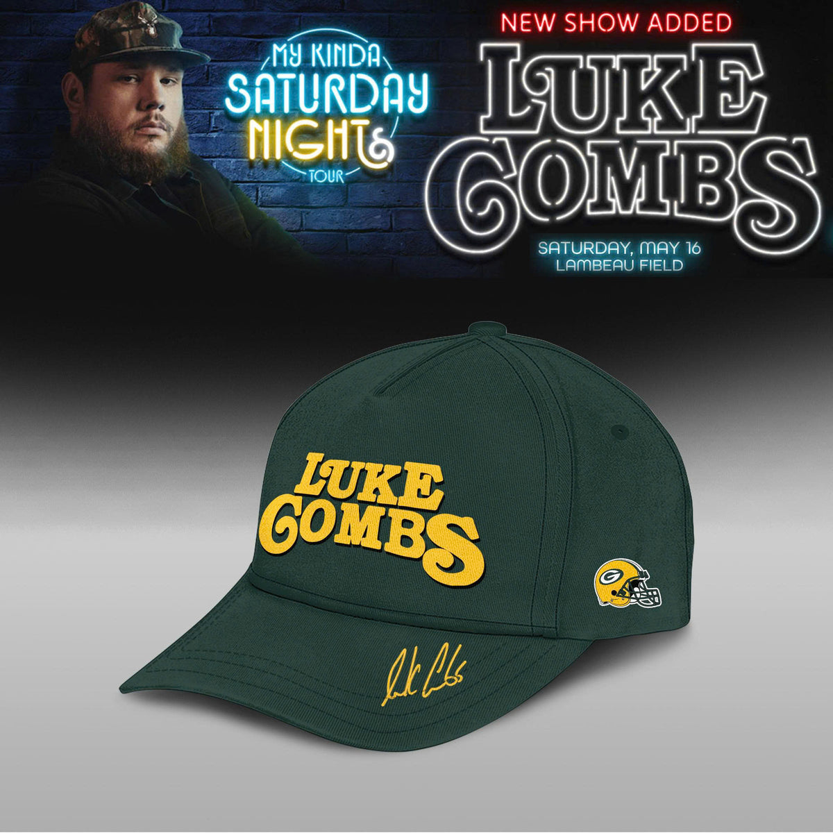 Green Bay Packers x Luke Combs My Kinda Saturday Night Tour 2026 Limited Edition Tshirt | TO74 Moonbestprint