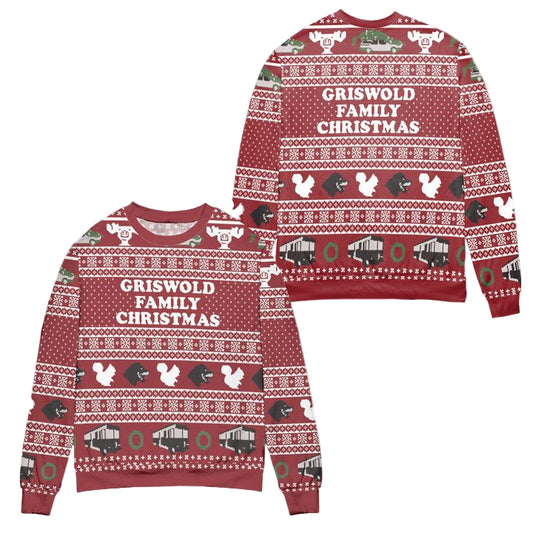 Griswold Family Christmas Vacation Ugly Christmas Sweater ? Red ? Usalast