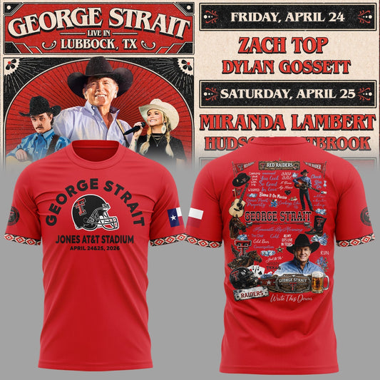 G.Strait 2026 "One Last Ride" tour at Lubbockâ€™s Jones AT&amp;T Stadium Shirt | AP51 Moonbestprint