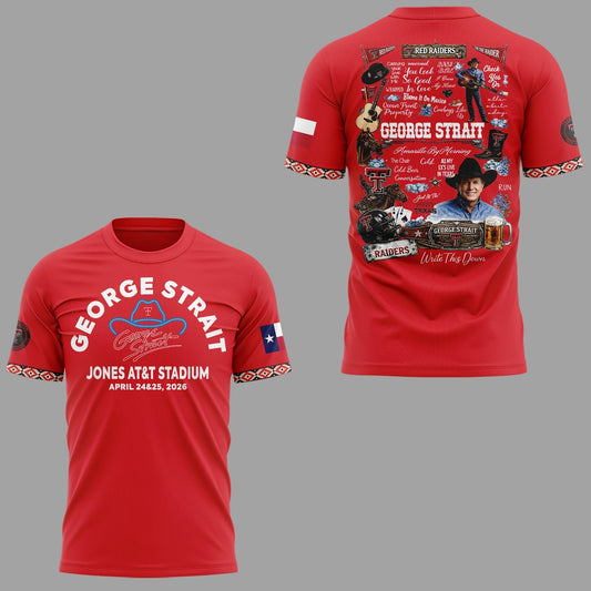 G.Strait 2026 "One Last Ride" tour at Lubbockâ€™s Jones AT&amp;T Stadium Shirt | DU39 Moonbestprint