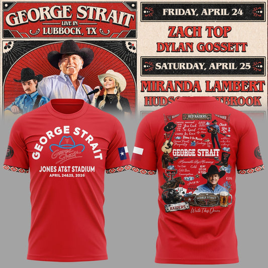 G.Strait 2026 "One Last Ride" tour at Lubbockâ€™s Jones AT&amp;T Stadium Shirt | DU39 Moonbestprint