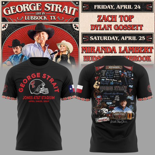 G.Strait 2026 "One Last Ride" tour at Lubbockâ€™s Jones AT&amp;T Stadium Shirt | IS55 Moonbestprint