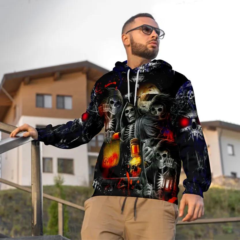 Guilty Skull 3D All Over Print Hoodie -Moonbestprint