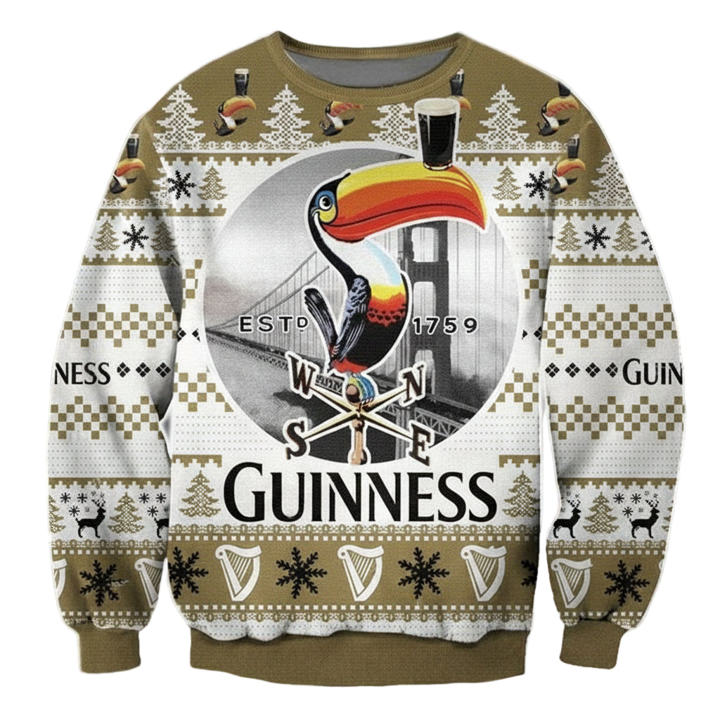Guinness Toucan Brewery Ugly Christmas Sweater 2022 ? Usalast