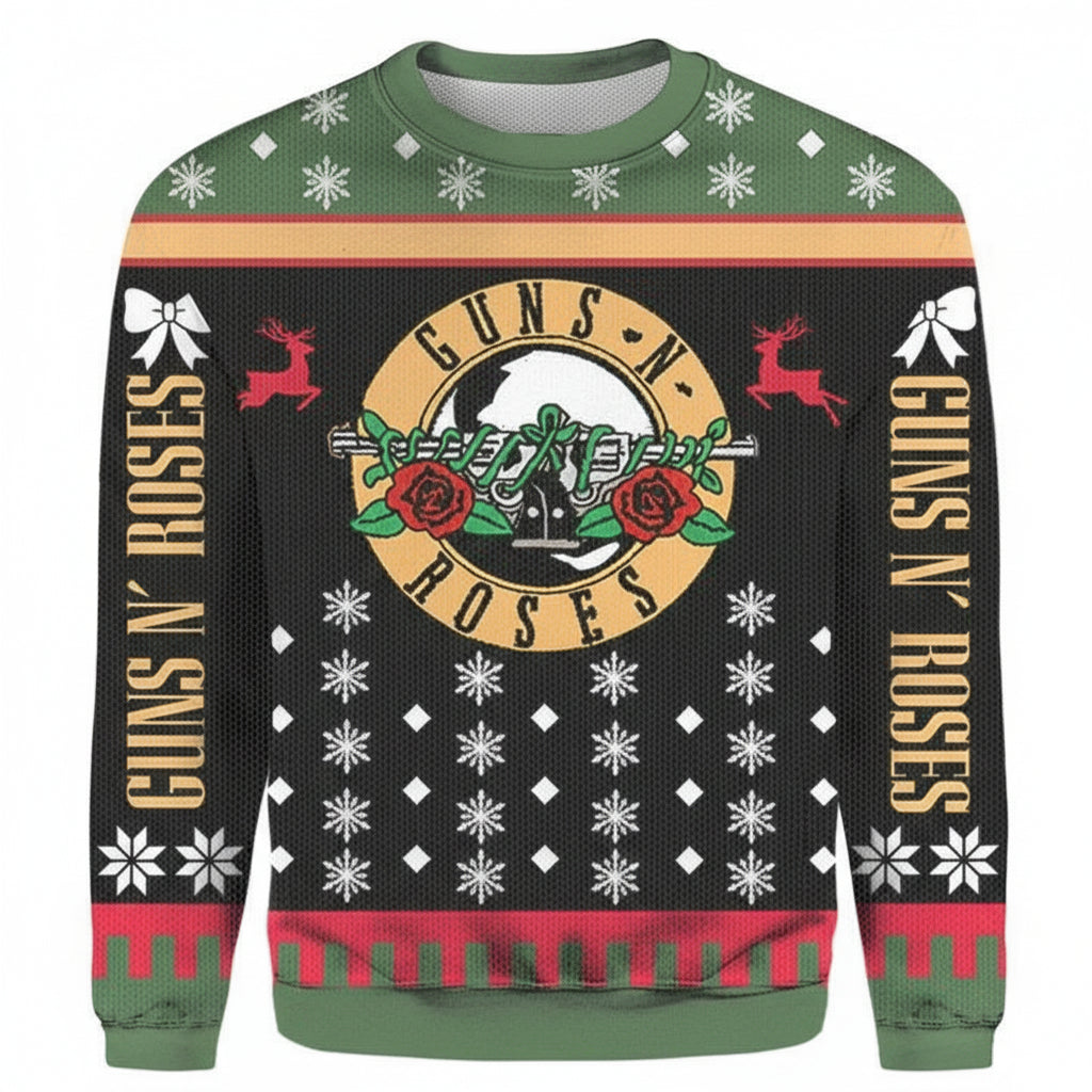 Guns N Roses Big Guns Ugly 3D Christmas Sweater ? Usalast