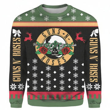 Guns N Roses Big Guns Ugly 3D Christmas Sweater ? Usalast