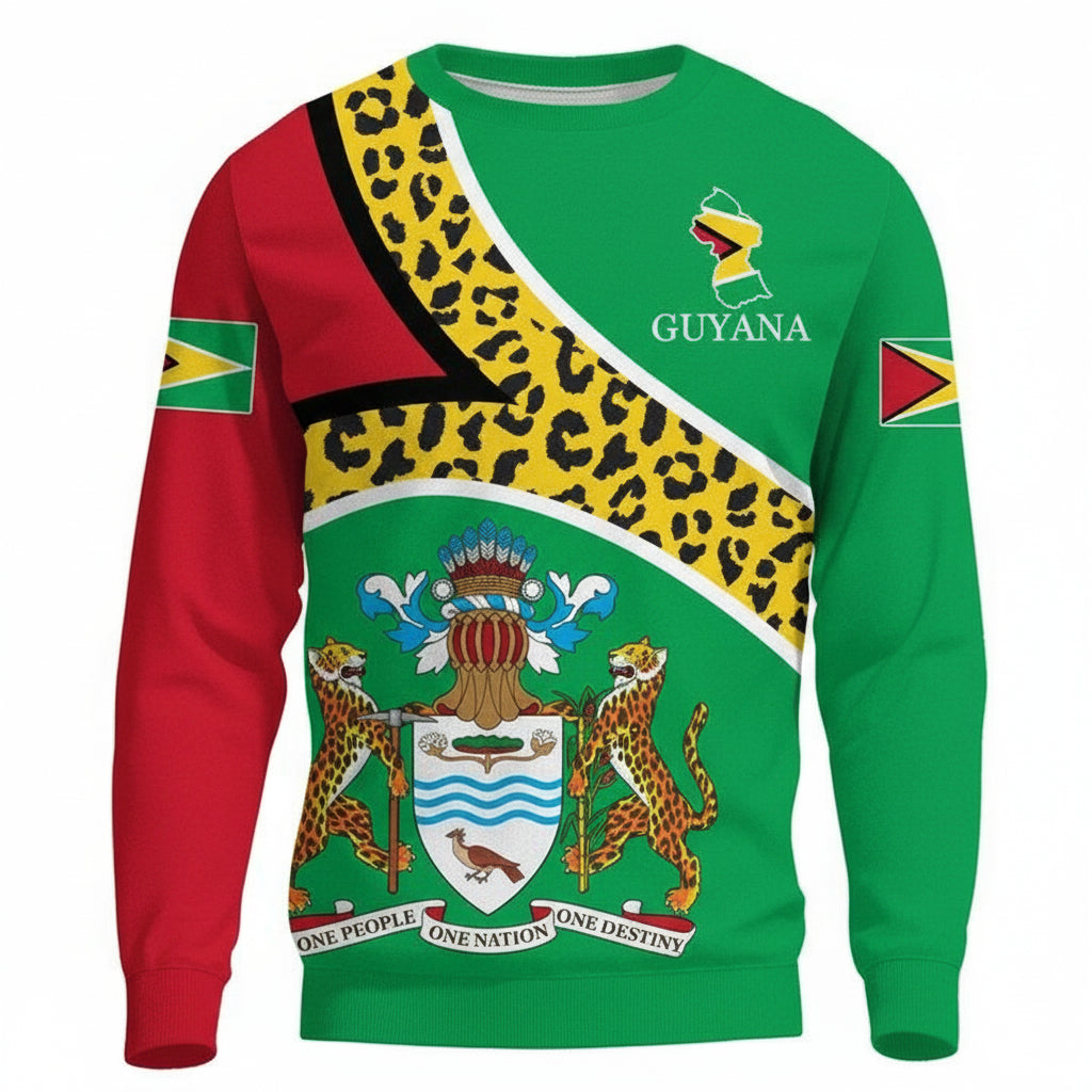 Guyana Sweater Flag Map Coa Limited A15 ? Usalast