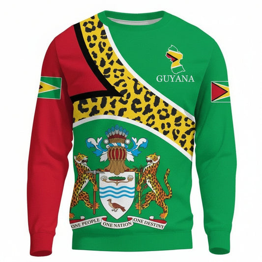 Guyana Sweater Flag Map Coa Limited A15 ? Usalast