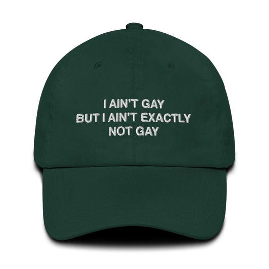 I Ain't Gay But I Ain't Exactly Not Gay Hat -Moonbestprint