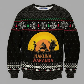Hakuna Wakanda Xmas 3d Ugly Christmas Sweater ? Usalast